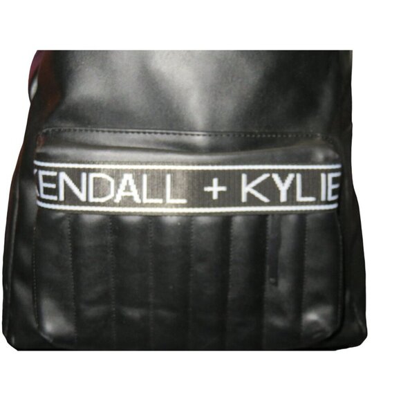 Kendall & Kylie Emily Black 100% Vegan Leather Backpack with 13" Laptop Pocket - Picture 3 of 9